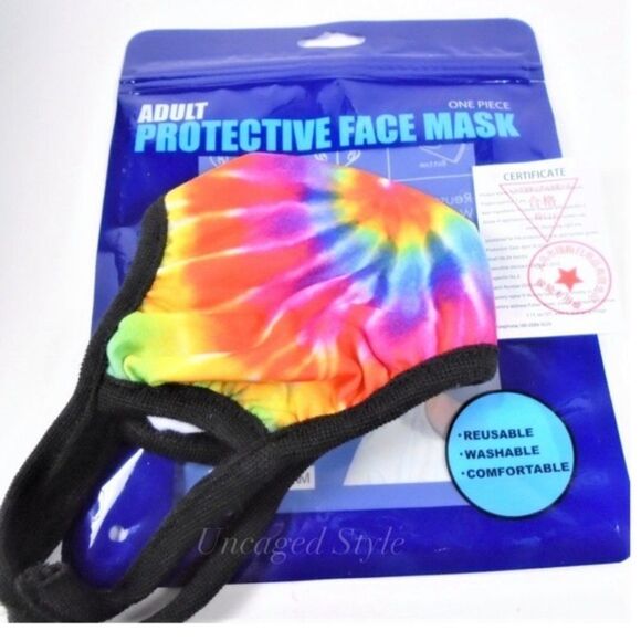 Tie-Dye Face Mask NEW Fun Colorful Reusable - Picture 3 of 7